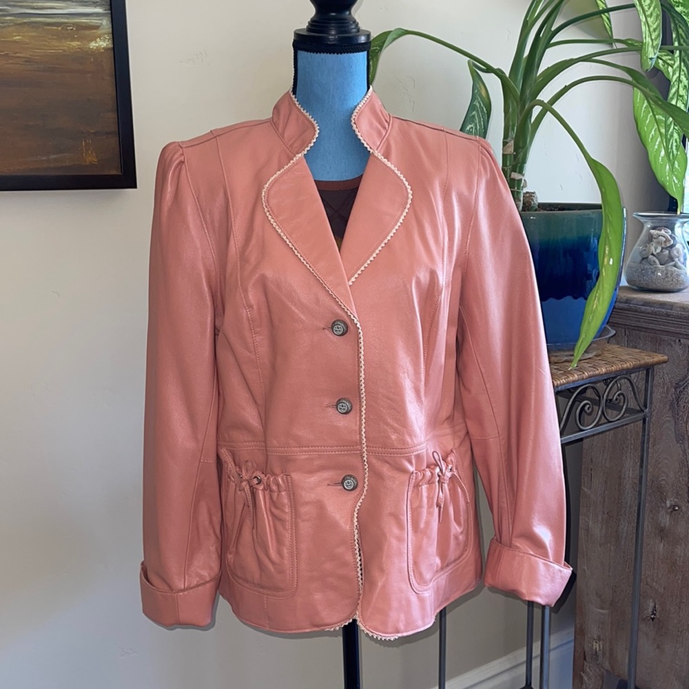 Bradley Pink Leather Jacket